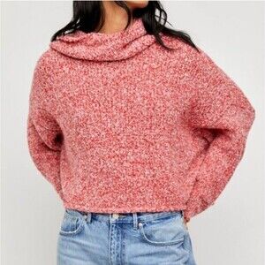 🧣 Free People‎ BFF Cowl Neck Sweater – Size Small – Oversized Knit 🧣